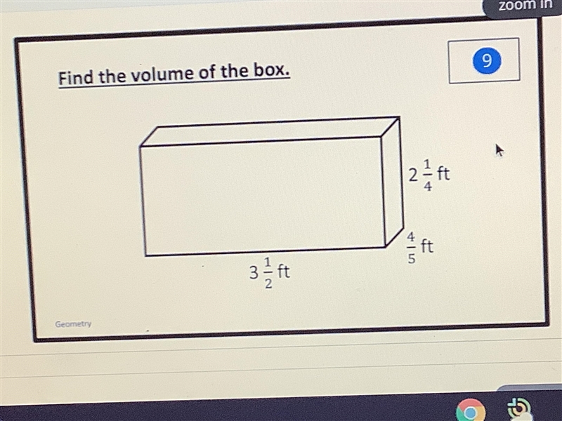 Find the volume of the box. HELP DUE AT 5:00PM-example-1