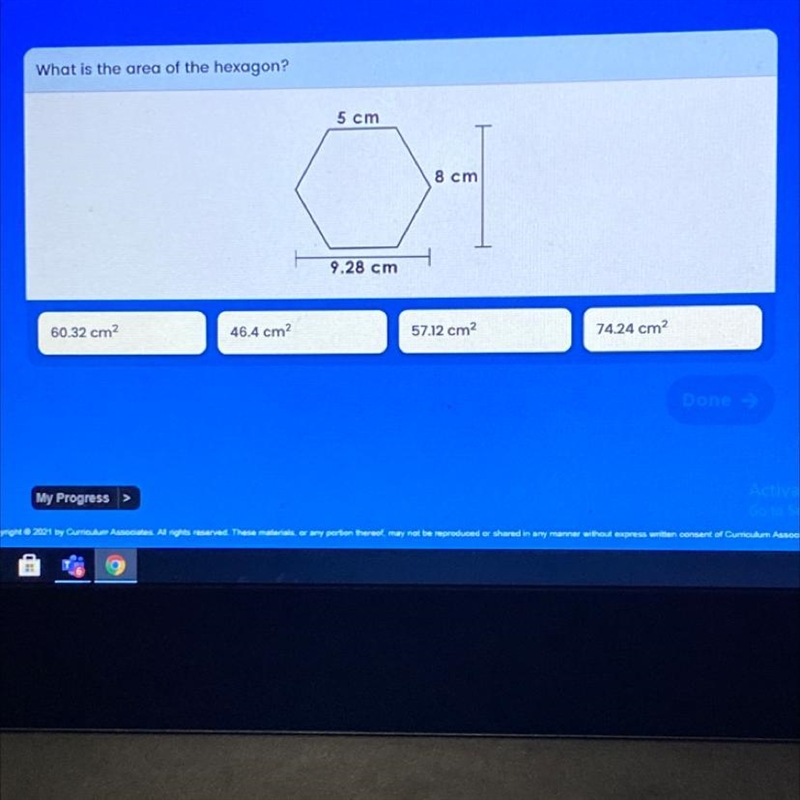 Please help What is the area of the hexagon?-example-1