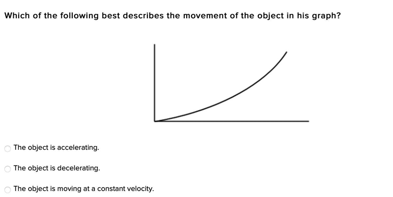 Which of the following best describes the movement of the object in his graph?-example-1