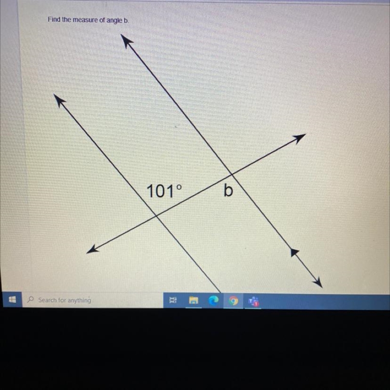 Find the measure of angle b. Which is the answer? A.79 B.101 C.169 B.11 Can you help-example-1