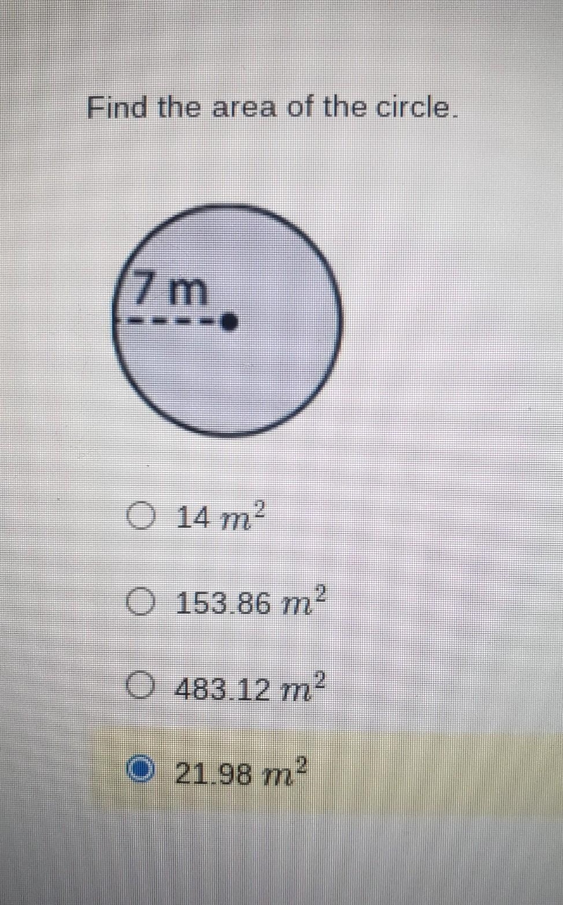 Find the area of the circle.​-example-1