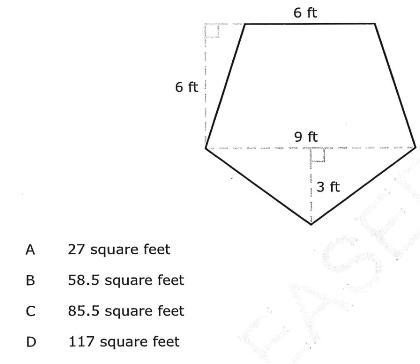 (SOMEONE HELP ME PLEASE AND NO LINKS!!) What is the area of the pentagon shown below-example-1