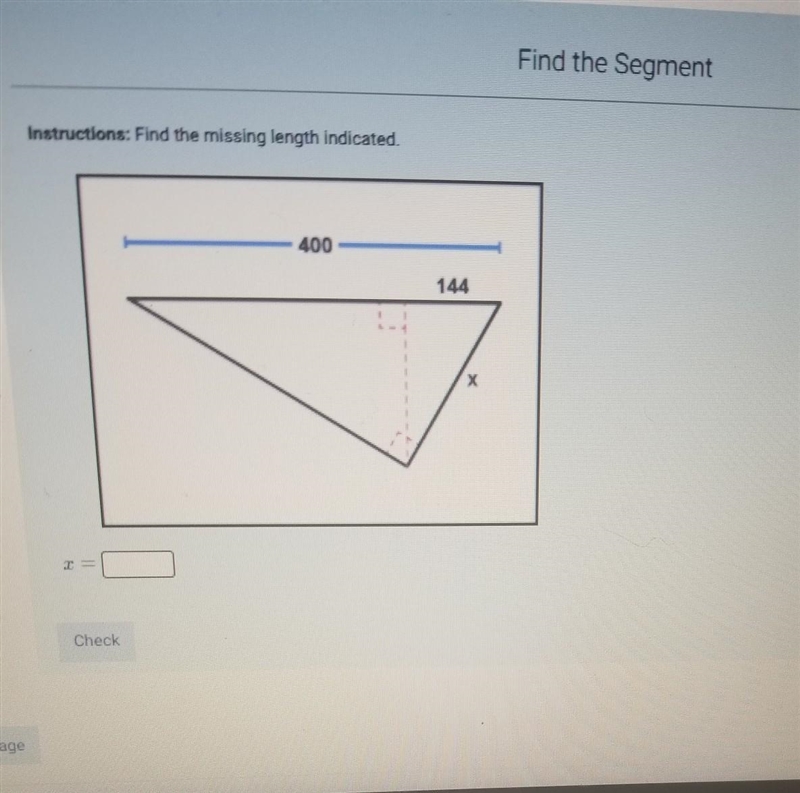 Find the missing length indicated​-example-1