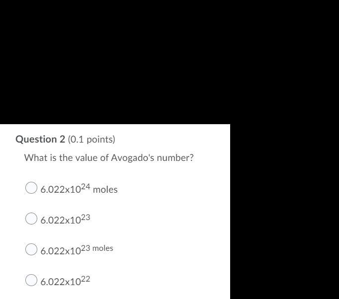 Please help!! What is the value of Avogado's number?-example-1