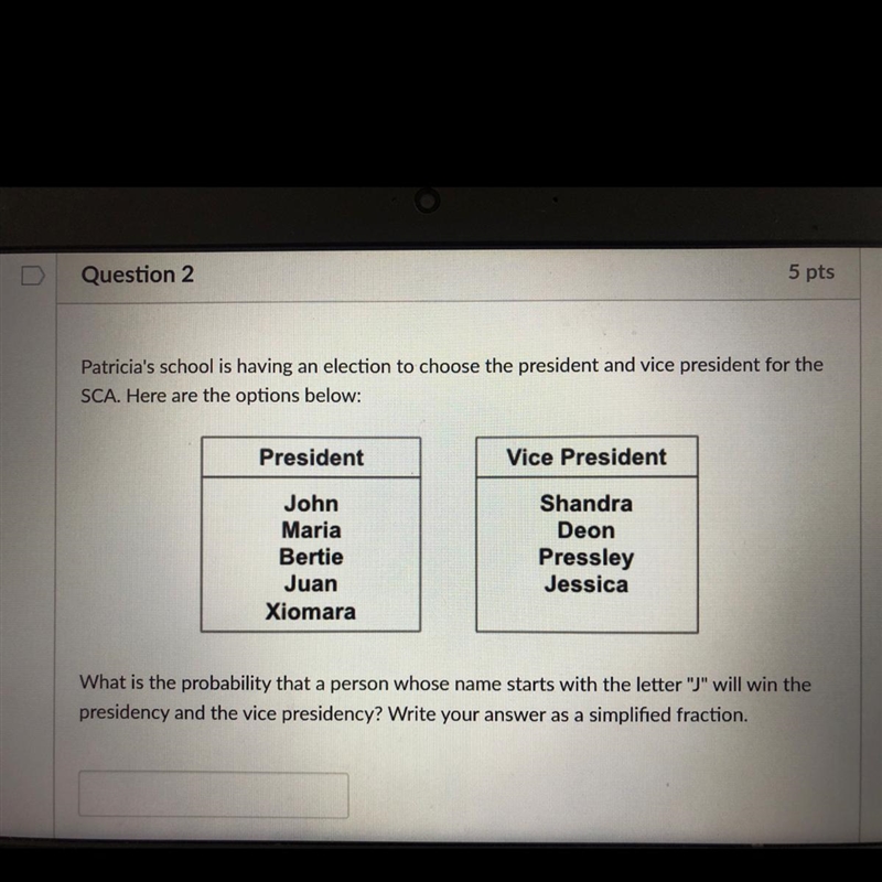 PLEASE HELP IM BEGGINGG What is the probability that a person whose name starts with-example-1