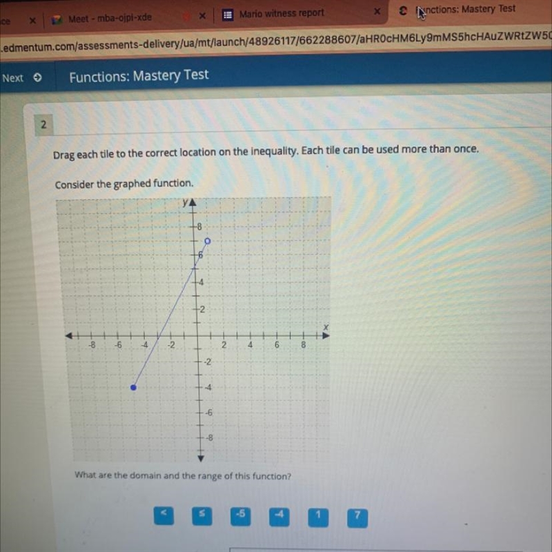 Consider the graphed function.-example-1