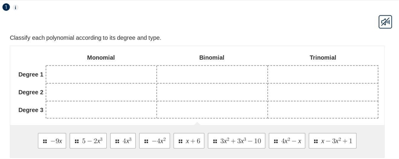 Classify each polynomial according to its degree and type. Look at the screenshot-example-1