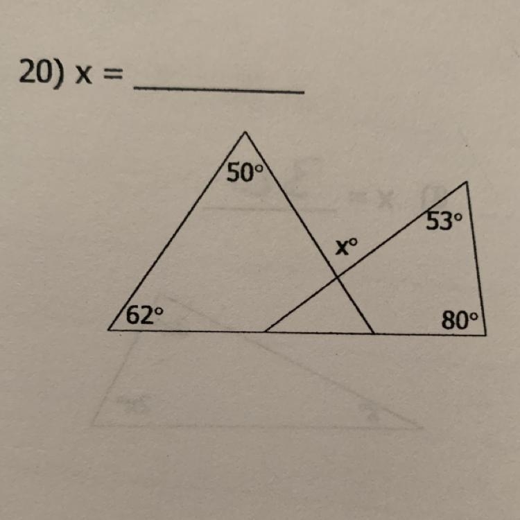 Help!!!! what does x equal?-example-1