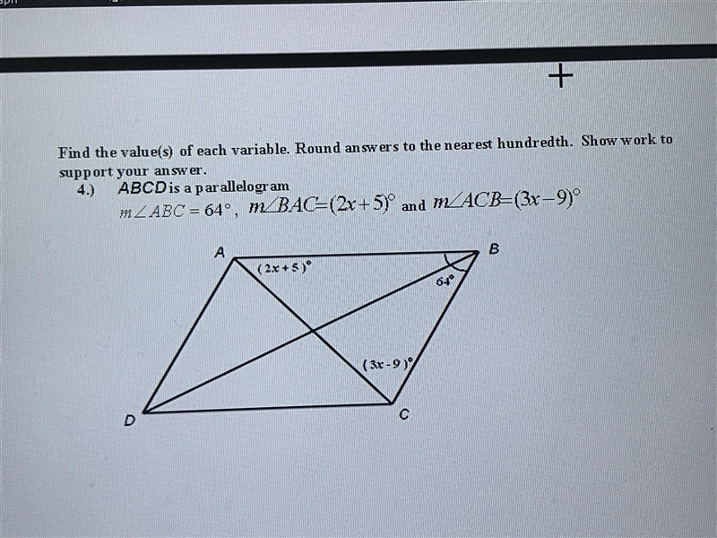 Please explain how to solve for x in the attached photo.-example-1