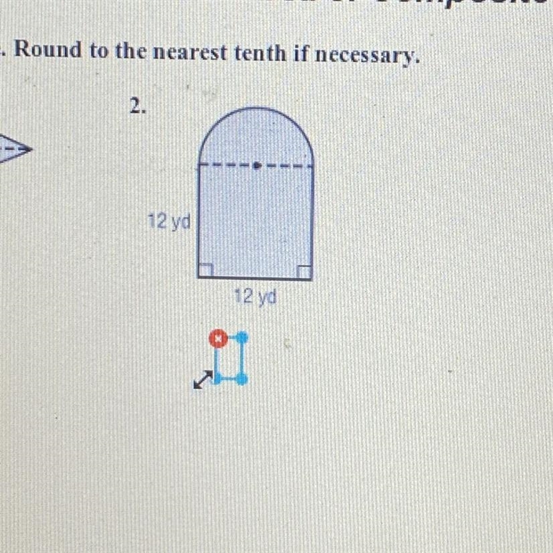 Find the area of each figure and round to the nearest tenth if necessary.-example-1