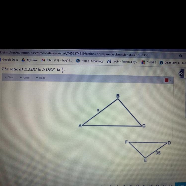 The ratio of A ABC to ADEF is 6/5 HELP PLZZZZ!!!!-example-1