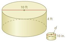 The solids are similar. Find the missing dimension.-example-1