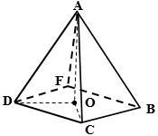 Given: Regular pyramid DO = 6, m ADO : 42°, AO Perpendicular (FBCD) Find: V and Surface-example-1