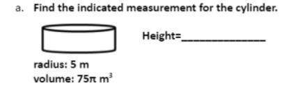 Need help with finding measurement for the cylinder-example-1