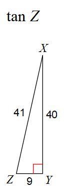 Find the exact value of the following trig ratio given the triangle.-example-1