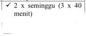 2 x seminggu (3 x 40 menit)-example-1