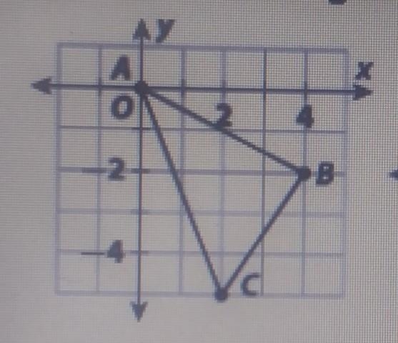 AABC is reflected across the x-axis. What is the new location of point B? A (-4, -2) C-example-1