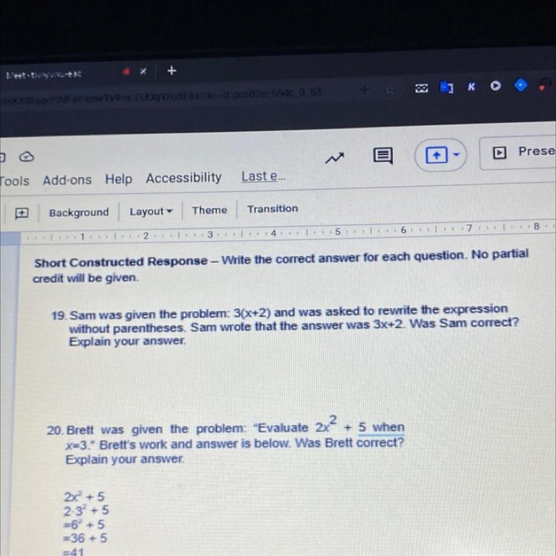 Someone help me with 20 and 19 ASAP please and thank you!!-example-1