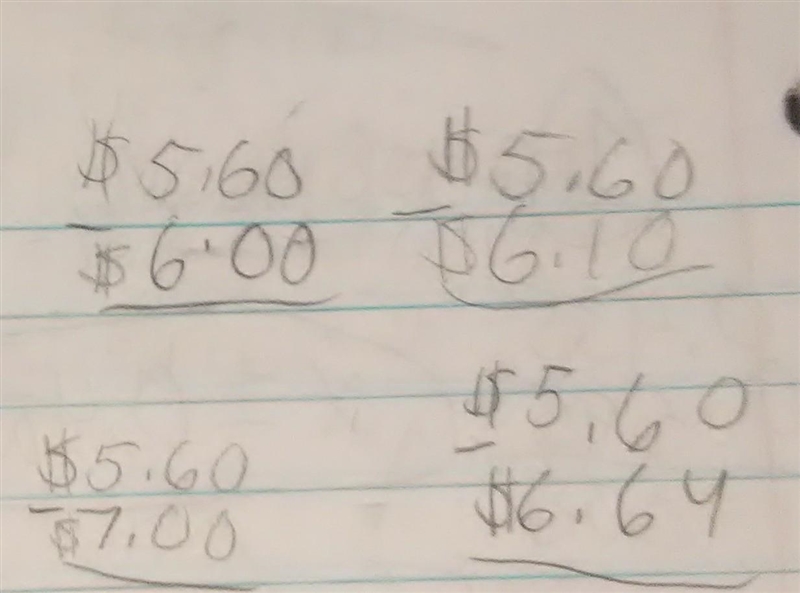 Help I'm so confused please T-$5.60=1.04 T= ?​-example-1