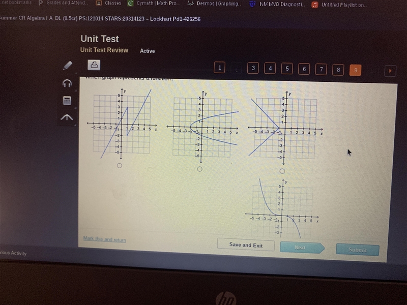 Which graph represents a function?-example-1