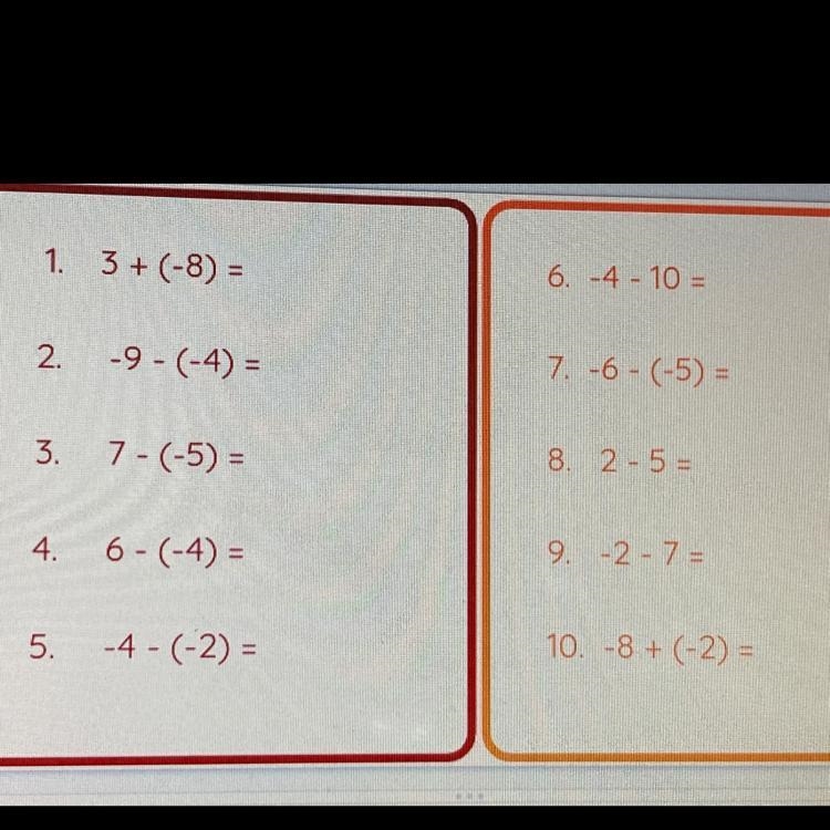 I need help subtracting integers!! THIS IS TIME SENSITIVE!!-example-1