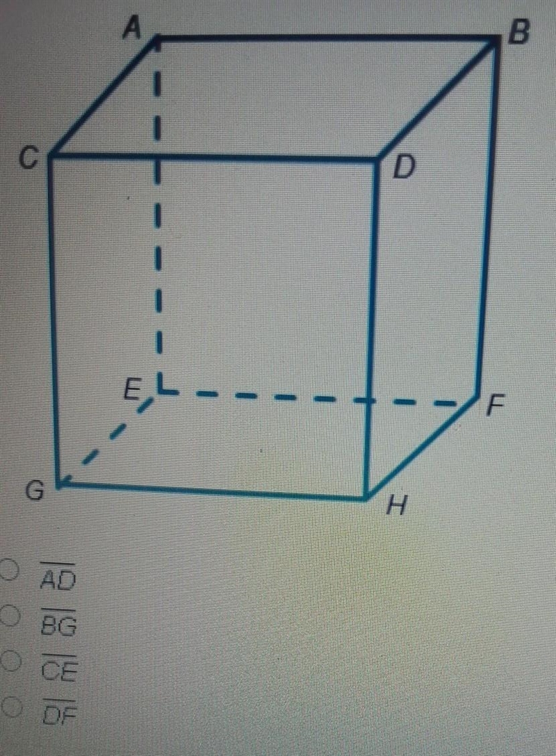 Which is a diagonal through the interior of the cube? ​-example-1