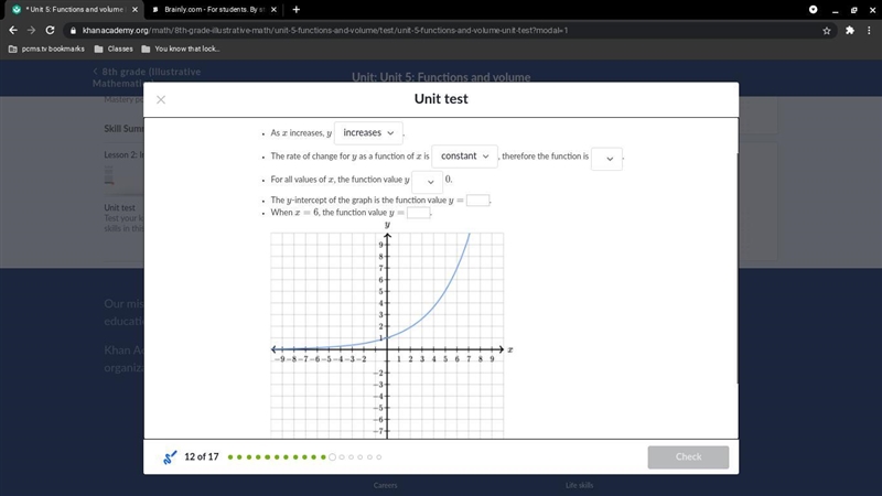 30 POINTS!!! The illustration below shows the graph of y as a function of x. Complete-example-1