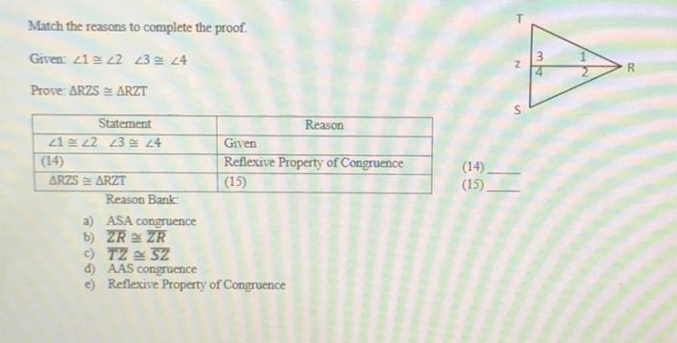 PLEASE HELP!! Match the reasons to complete the proof.-example-1