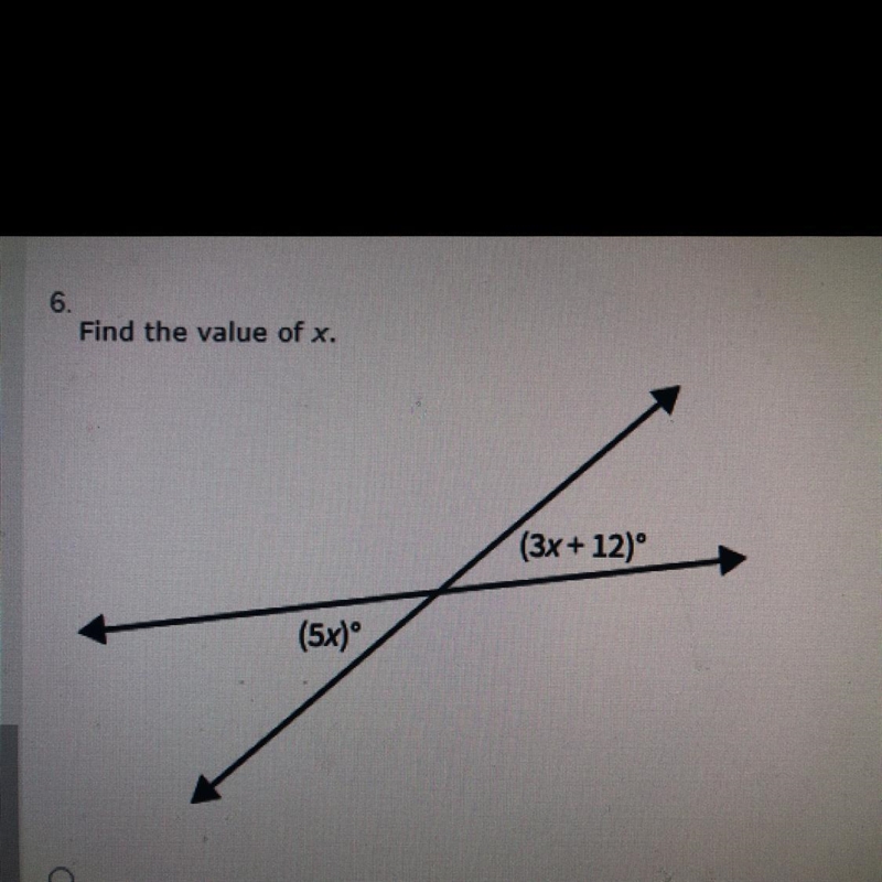 Find the value of x A.)9 B.)30 C.)21 D.)6-example-1