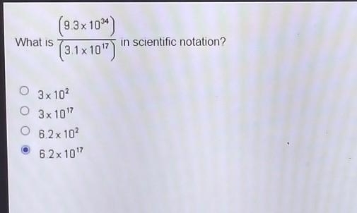 What is (9.3x10^34) (3.1x10^17) in scientific notation?​-example-1