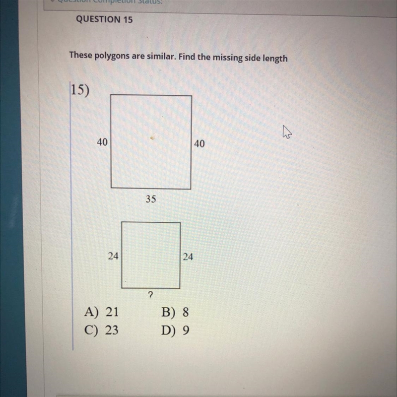 Find the missing side length-example-1