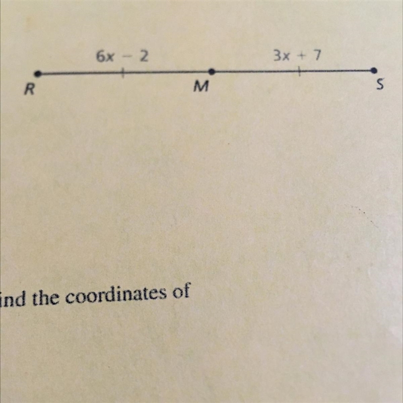 Identify the segment bisector of RS. Then find RS-example-1