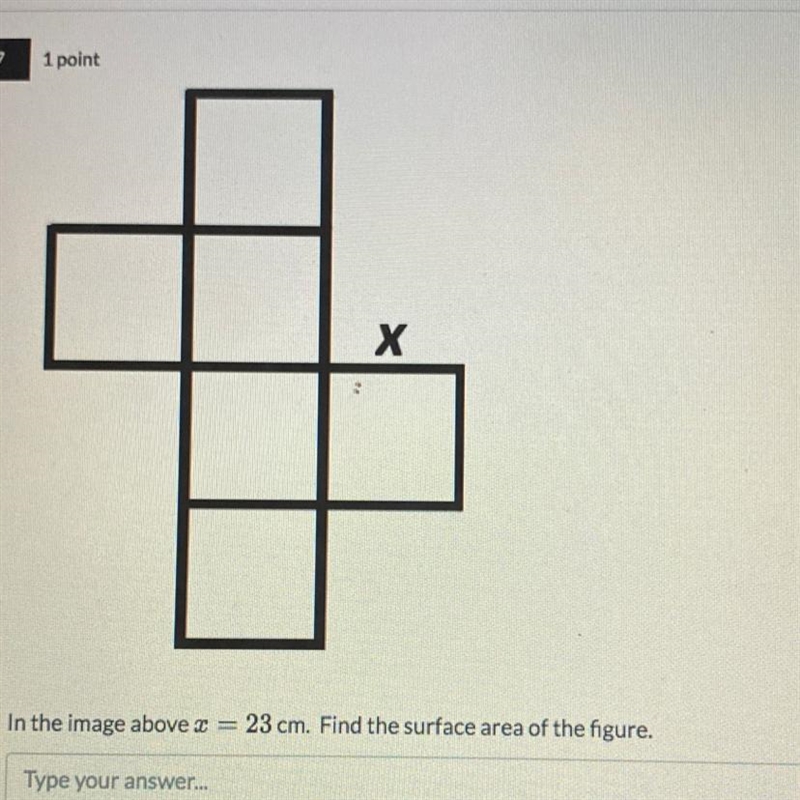 *in the image above x=23 cm. find the surface area of the figure (help pls)-example-1