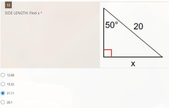 Help I'm not sure if this is the answer? (This question is about trigonometric ratios-example-1