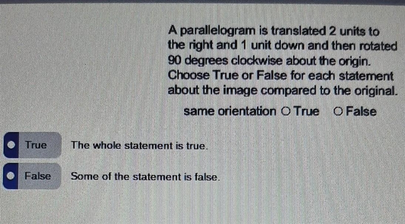 PLEASE HELP ASAP ILL GIVE BRIANLIEST AND ACTUALLY HELP PLEASE A parallelogram is translated-example-1