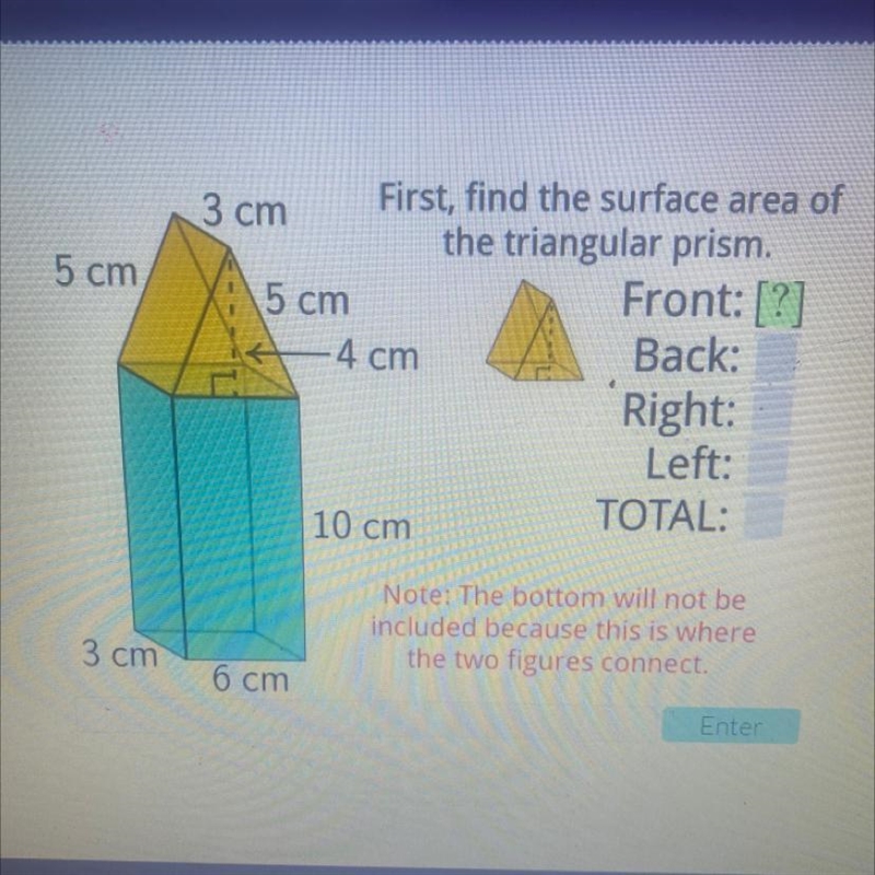 Find the surface area of the triangular prism-example-1