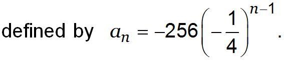 Identify a1 and r for the geometric sequence a1 = r =-example-1