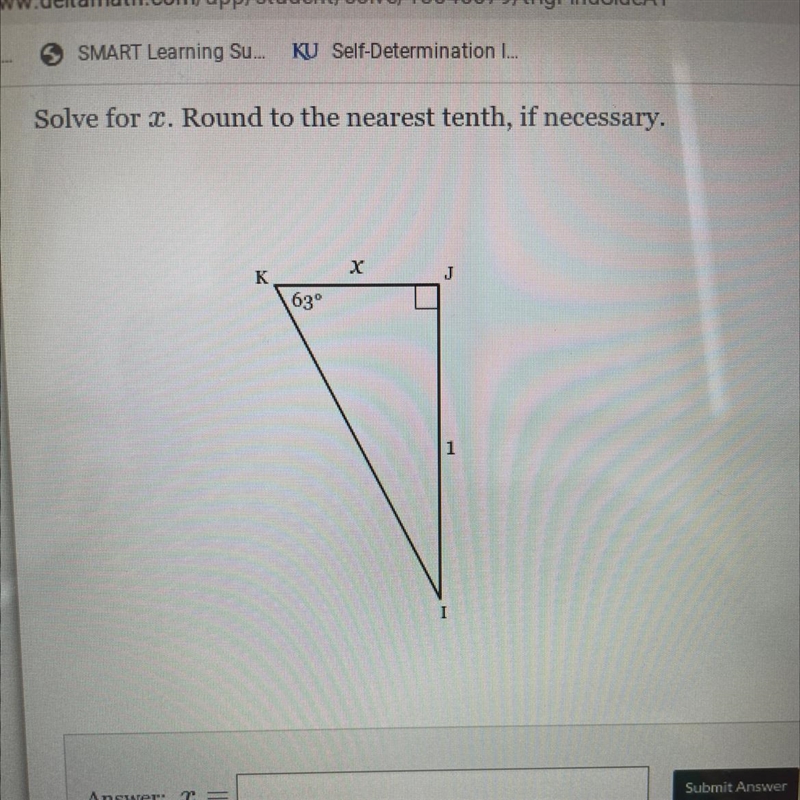 Solve for 2. Round to the nearest tenth, if necessary. X K J 63° 1 PLS HELP ME-example-1