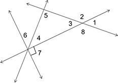 Help plz Identify complementary angles in the given figure. A) 4 and 6 B) 4 and 7 C-example-1