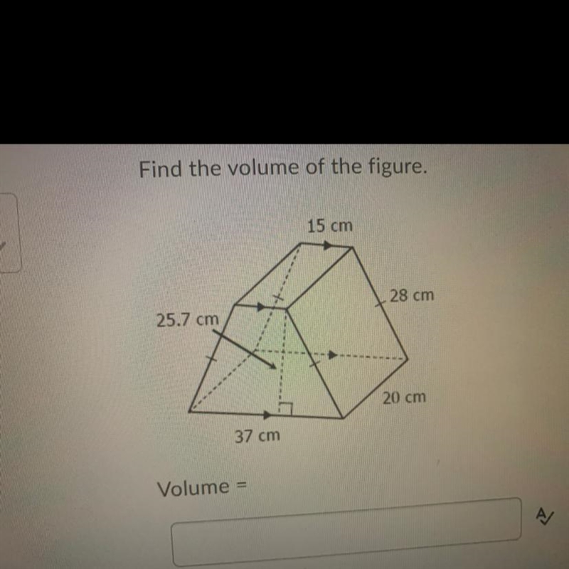 Find the volume of the figure.-example-1