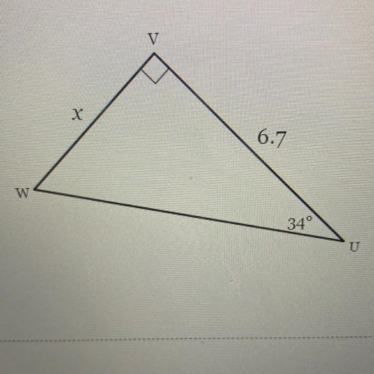 Solve for x. Round to the nearest tenth, if necessary.-example-1