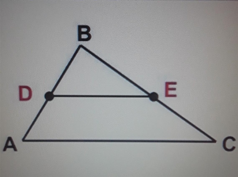 If the length of AC equals 84, what is the length of the mid-segment DE?​-example-1