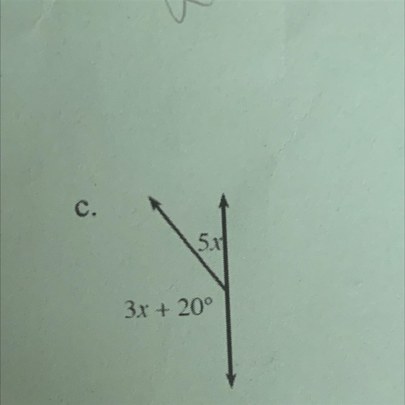 Find an equation and solve for x-example-1