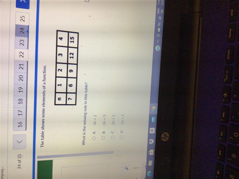 The table shows some elements of a function-example-1