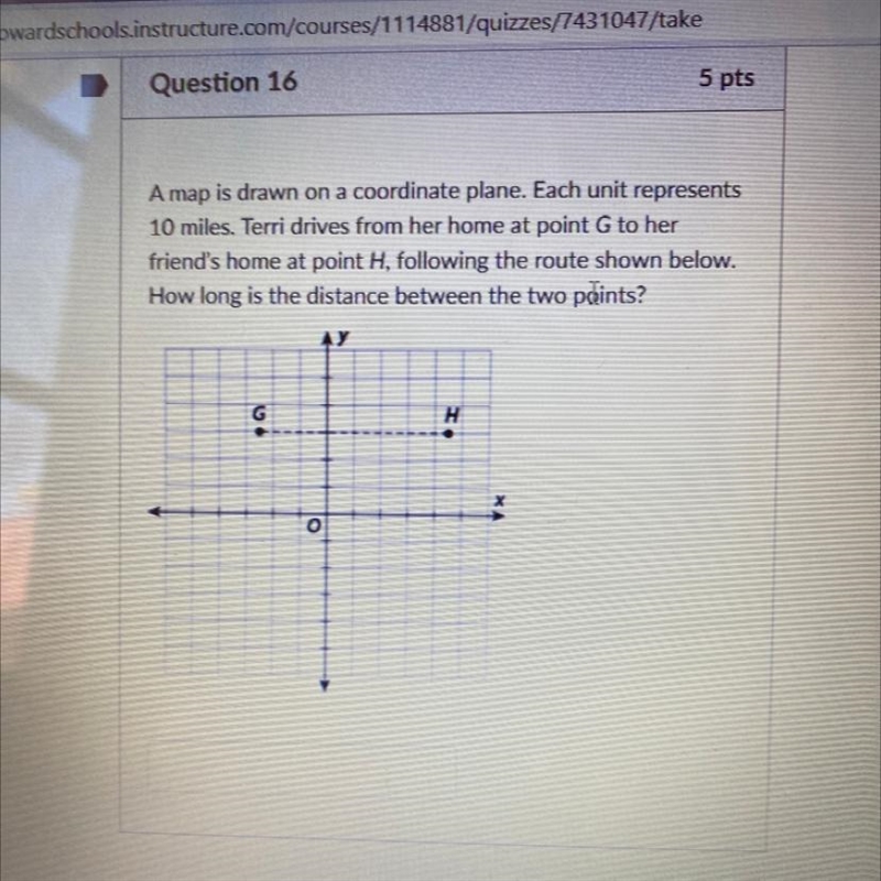 How long is the distance between the two points?-example-1