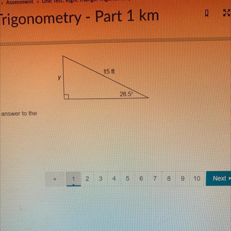 What is the value of y in the triangle-example-1