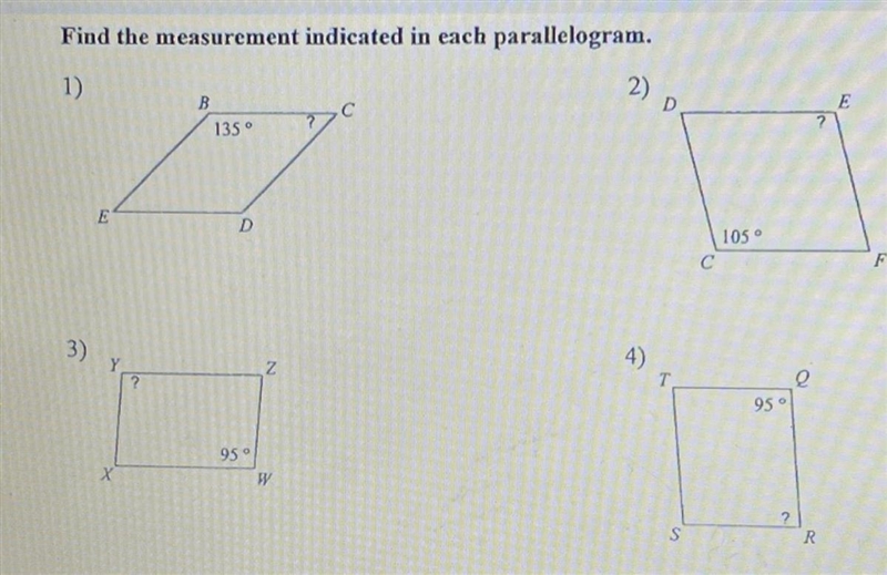 Plea look at the photo of Parallelogram properties. Question: Find the measurement-example-1