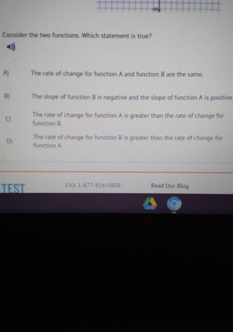 Consider the two functions which statement is true? ​-example-1