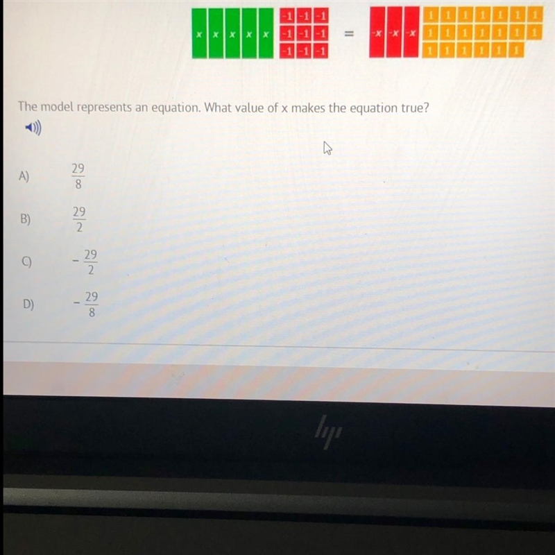 :xxxx 11 -1 -1 -11 1 11 1 1 1 1 1 1 The model represents an equation. What value of-example-1