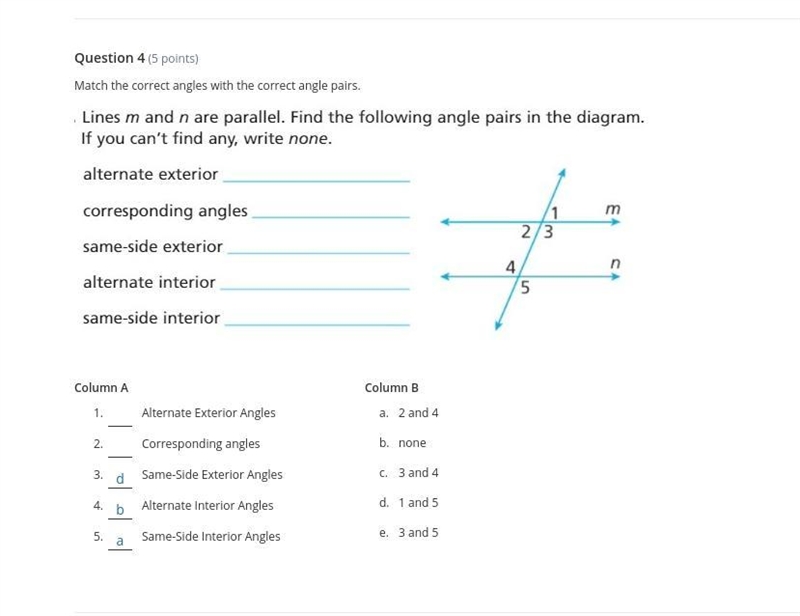 Lines m and n are parallel. Find the following angle pairs in the diagram. if you-example-1